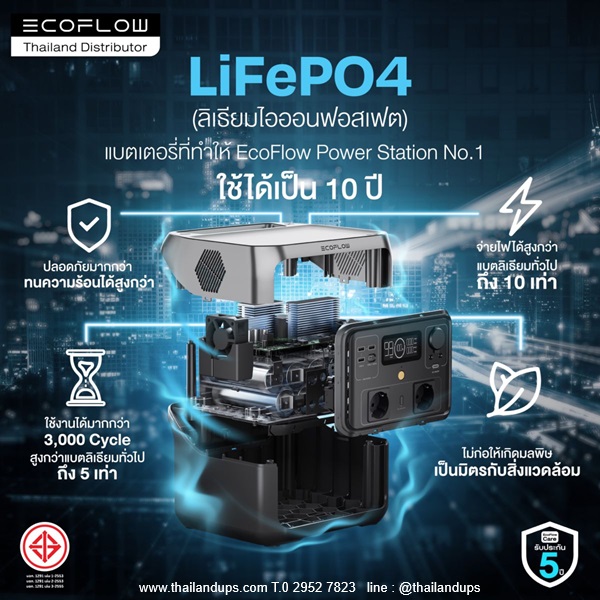 Ecoflow use this type of battery... 10 years life time